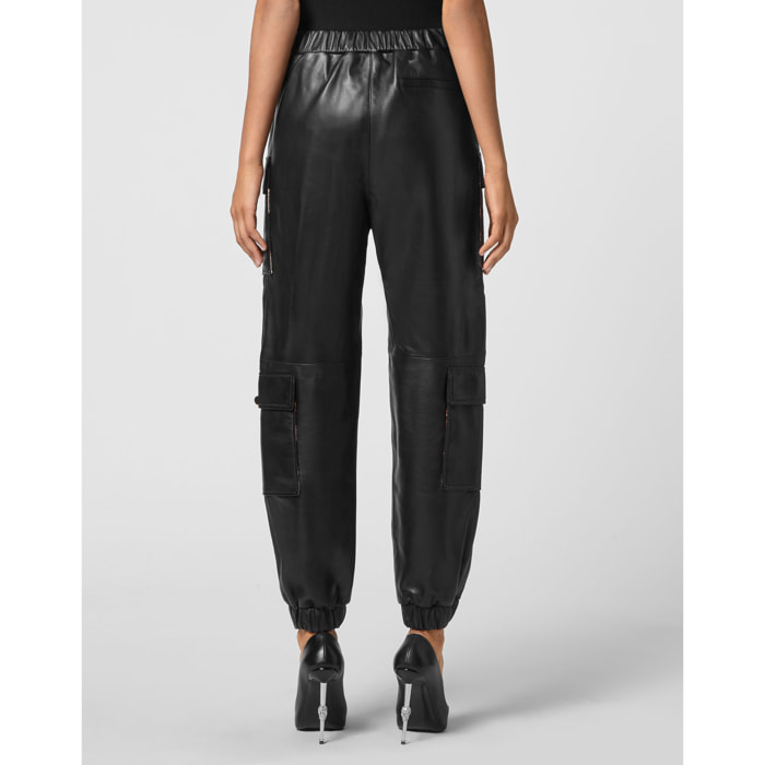 PHILIPP PLEIN Pantalones jogger de cuero
