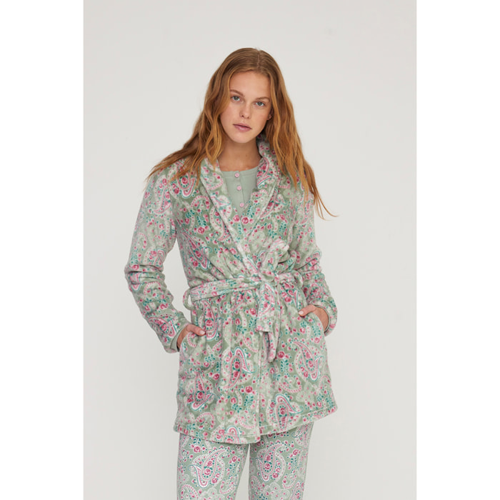 Vestaglia donna sofy in coral con fusciacca Noidinotte