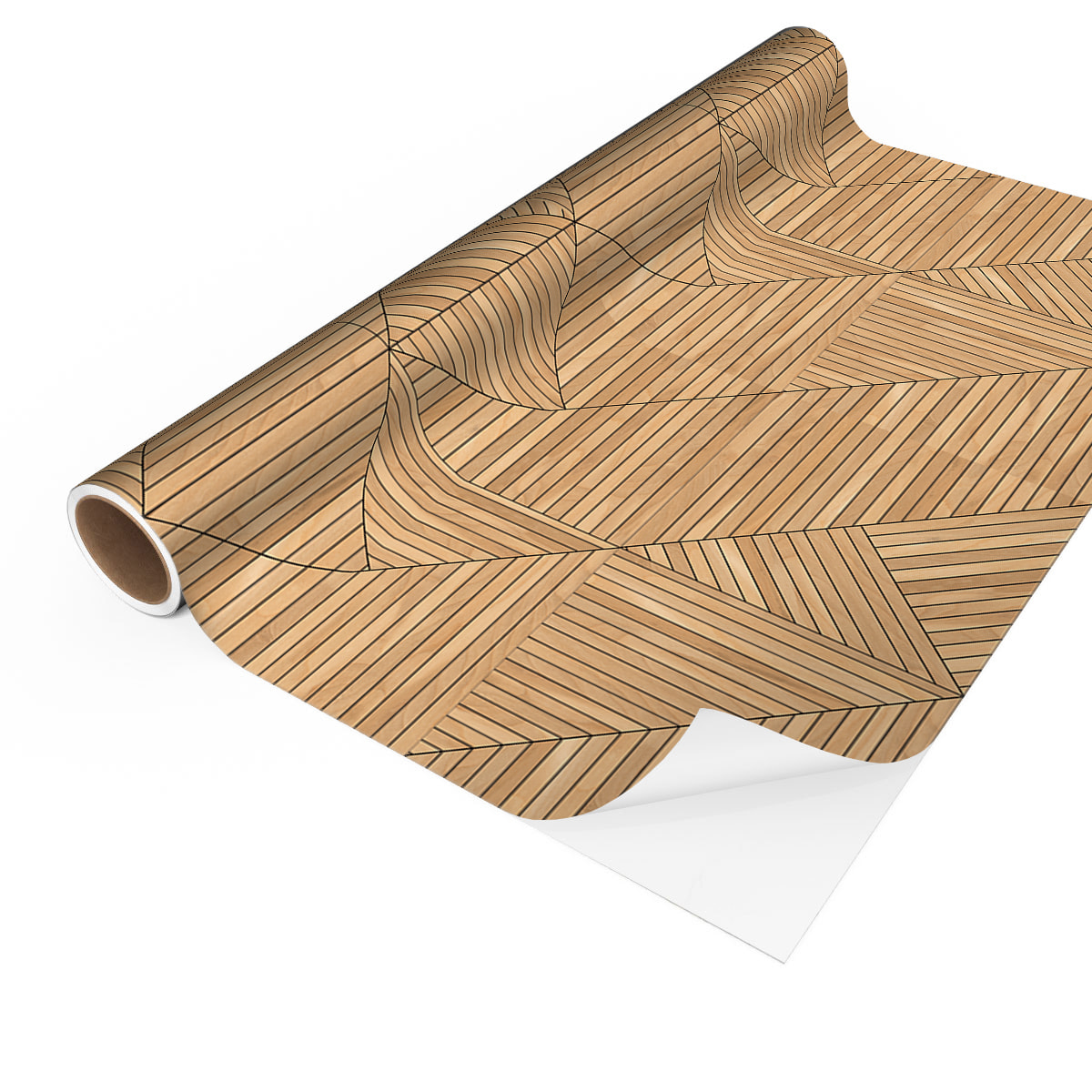 Rouleau revêtement adhésif vinyle au mètre - Sticker mural tête de lit - BOIS ART DÉCO