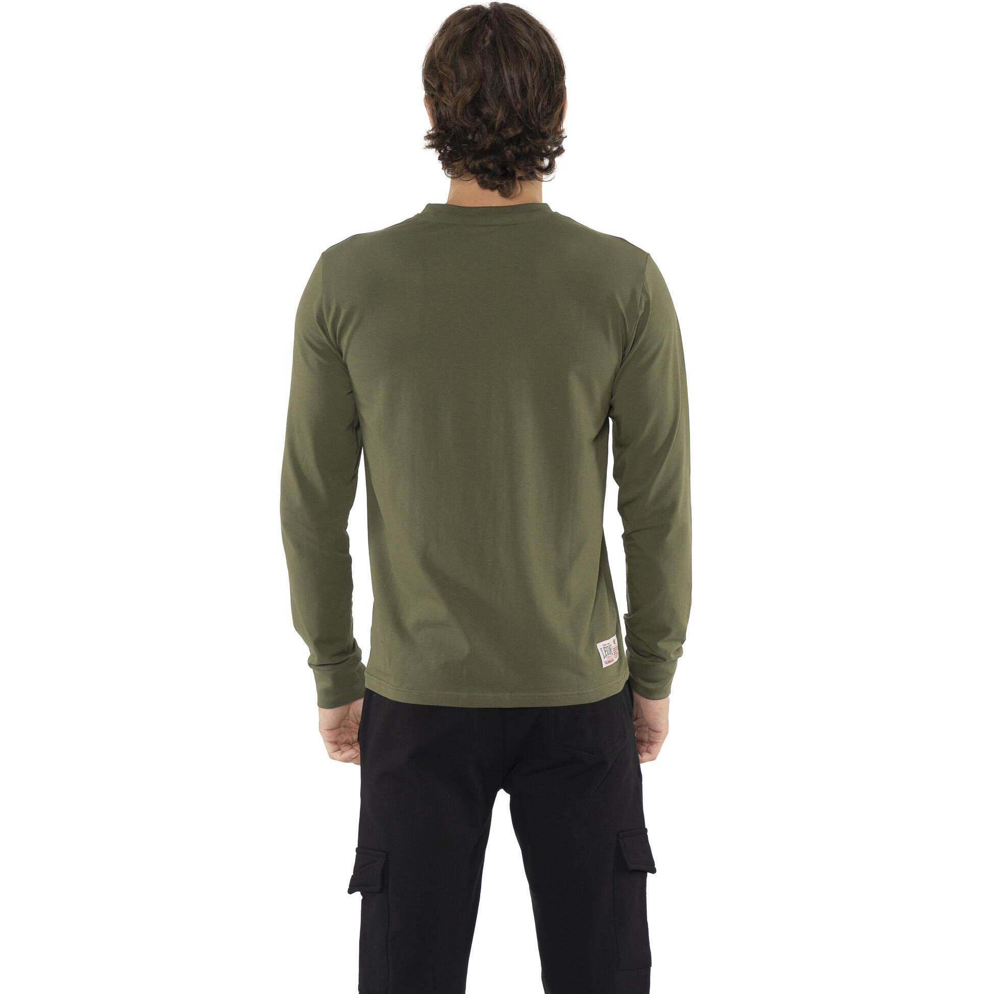 Camiseta de hombre Leone Basic de algodón de manga larga