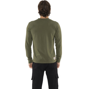 Camiseta de hombre Leone Basic de algodón de manga larga