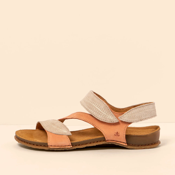 Sandalias N5810S NOBUCK LAVADO SALMON-CREAM/ PANGLAO color Salmon-cream