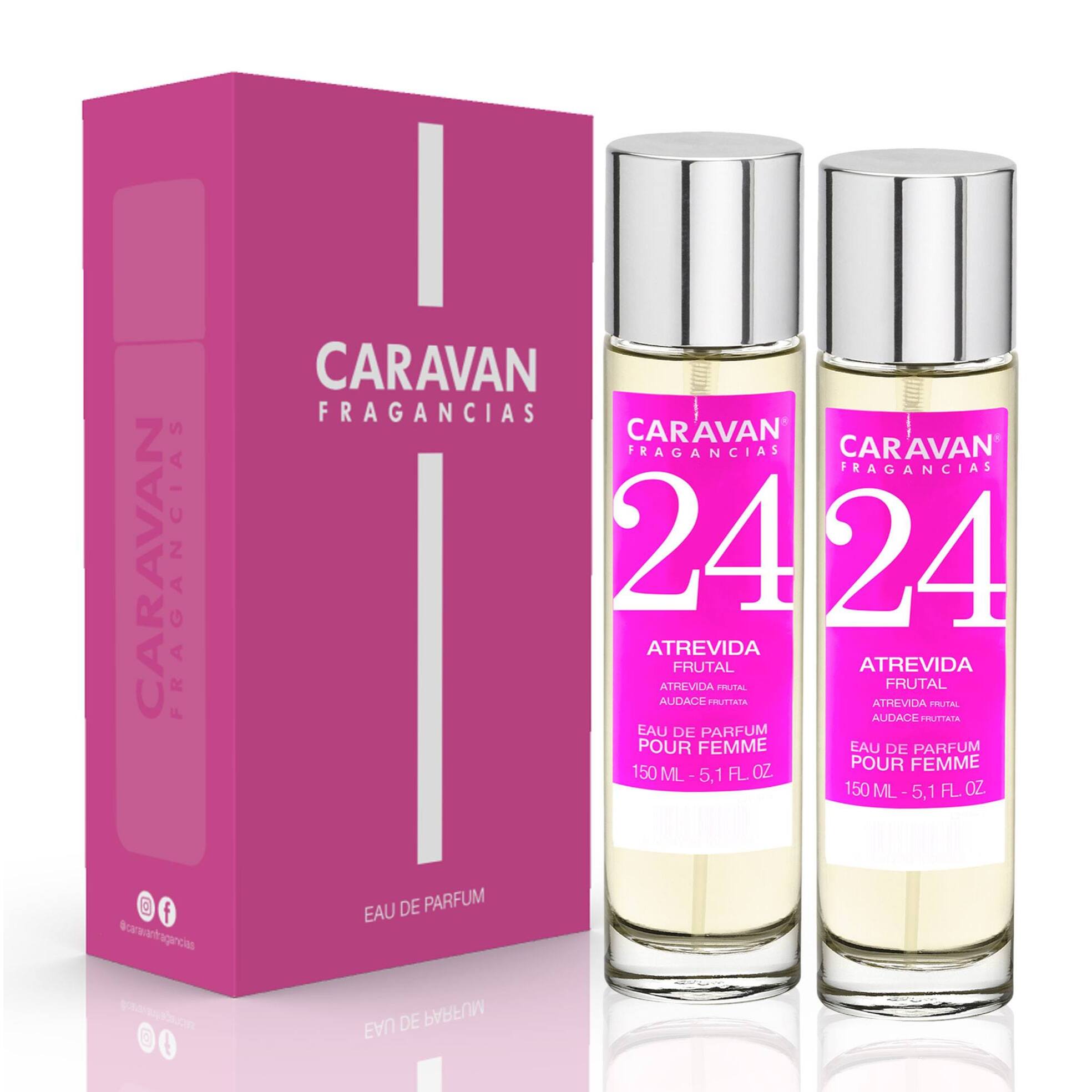Caravan fragancias - caja de regalo con 2 perfumes nº24 de 150 ml, para mujer