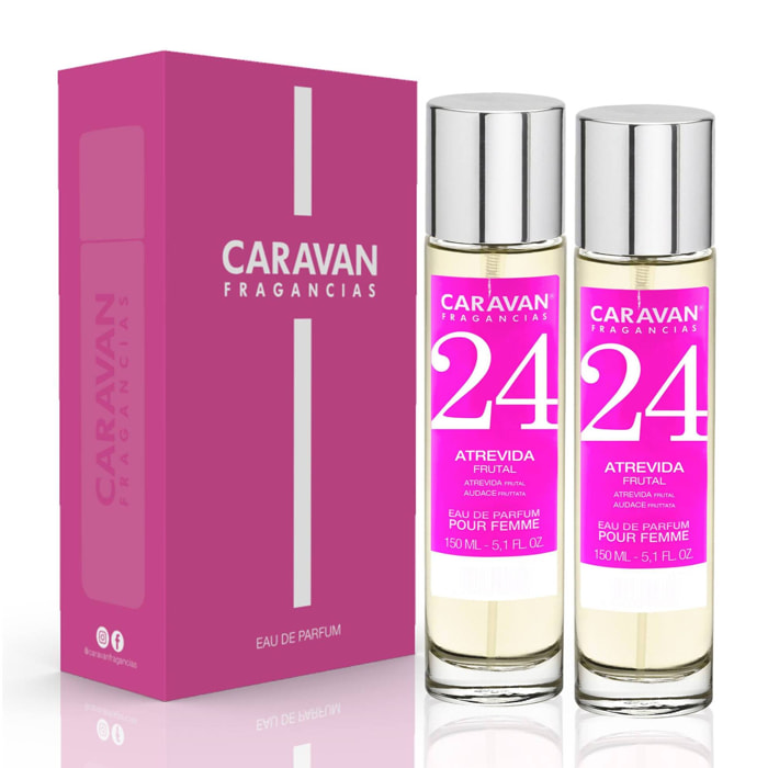 Caravan fragancias - caja de regalo con 2 perfumes nº24 de 150 ml, para mujer