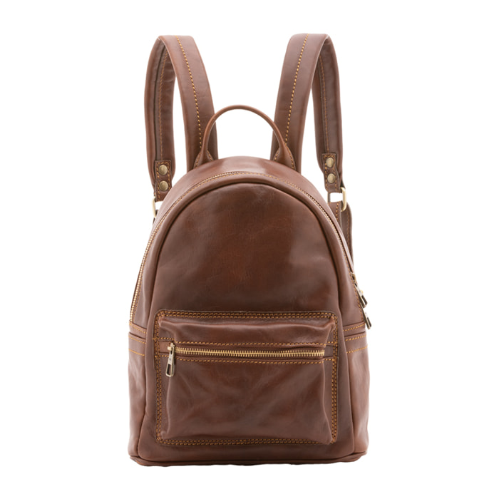 Zaino  unisex In Vera pelle Made in Italy 23x29x13 cm