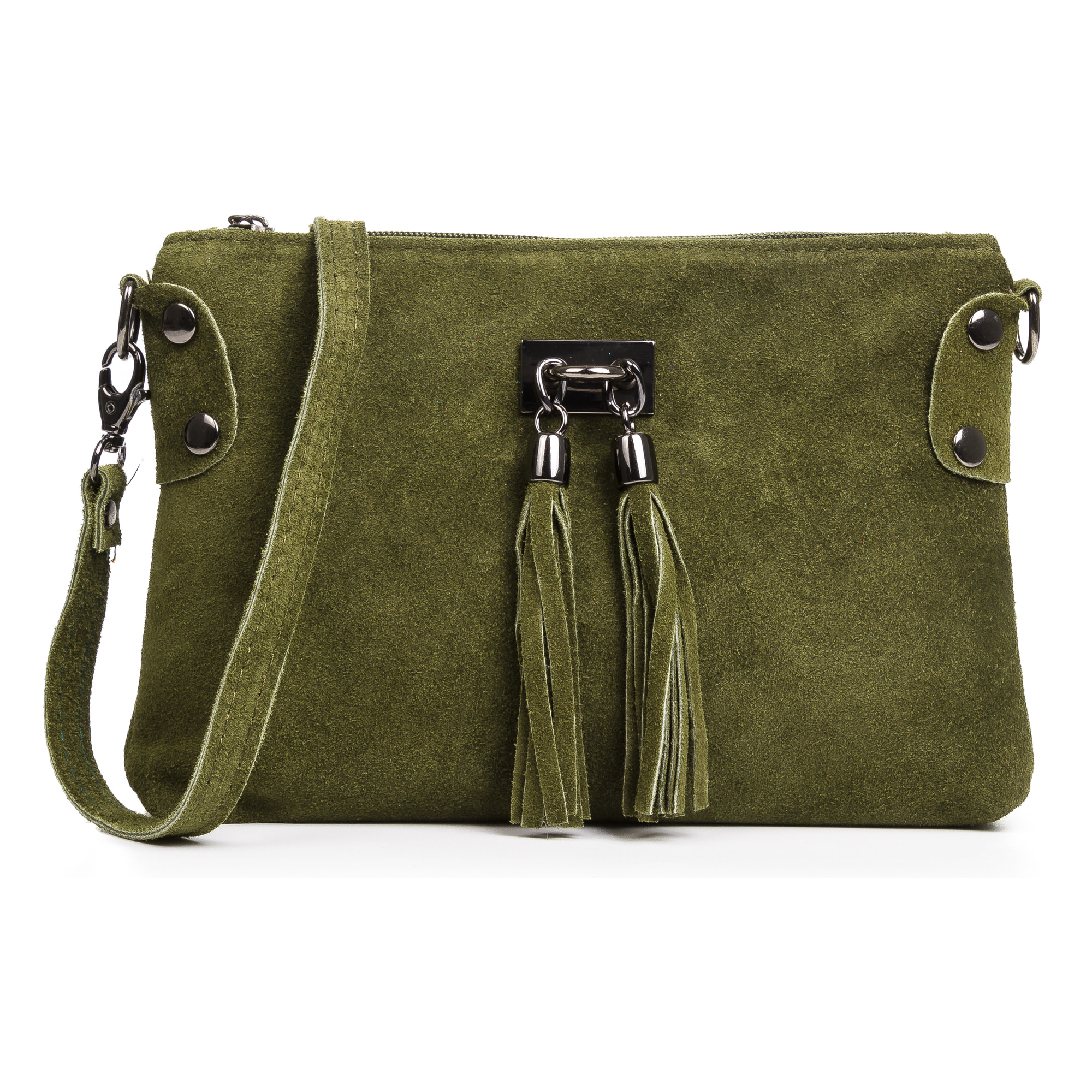 Savina Bolso bandolera Mujer.Piel auténtica Gamuza