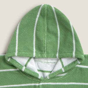 Toalla poncho rayas Frog color verde 100% Algodón