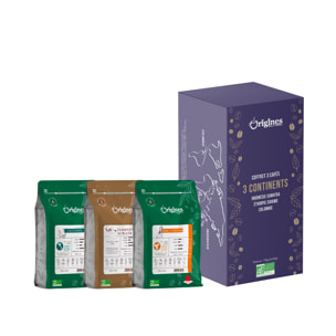 Coffret café Bio 3 continents - 750g (3x250g)