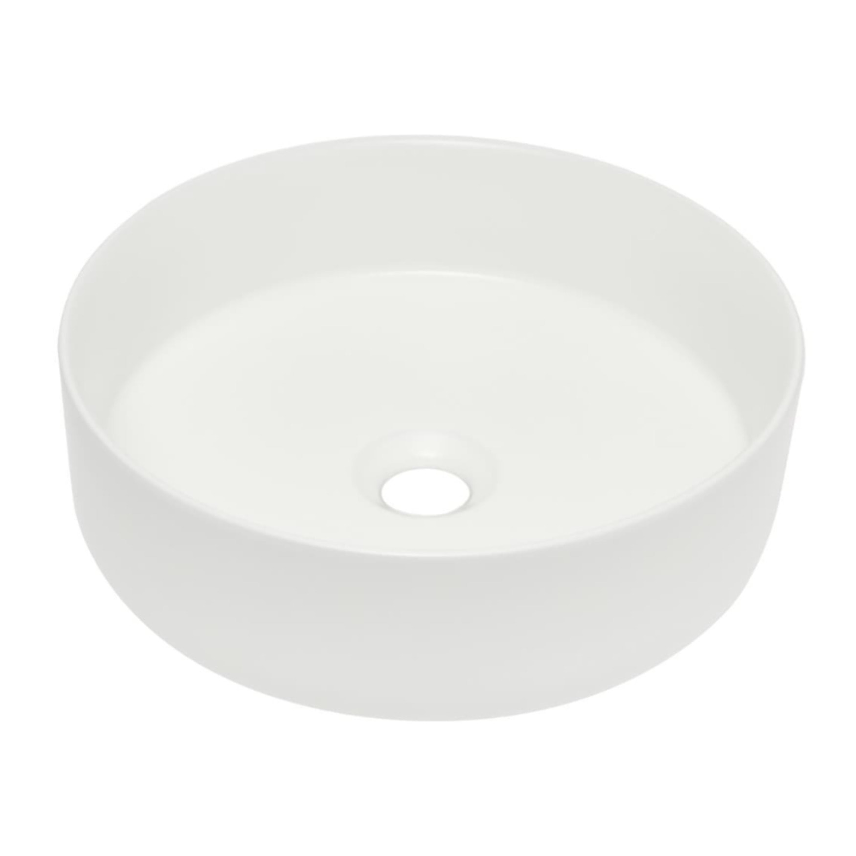 Mood vasque à poser ronde 36x36 cm sans trou de robinetterie ni trop-plein, blanc (SATM3636MW)