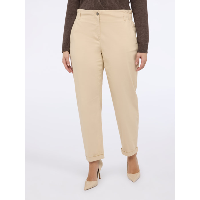Fiorella Rubino - Pantalones Balloon de algodón - Beige