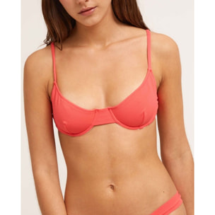 Top de bikini con aro en tejido piqué