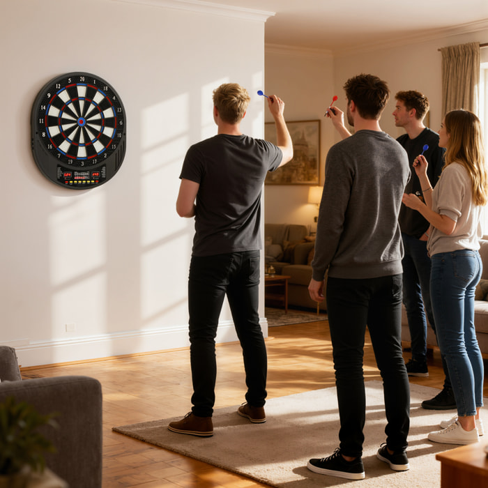 Cible jeu de fléchettes électronique 33 jeux 202 variations jusqu'à 8 joueurs