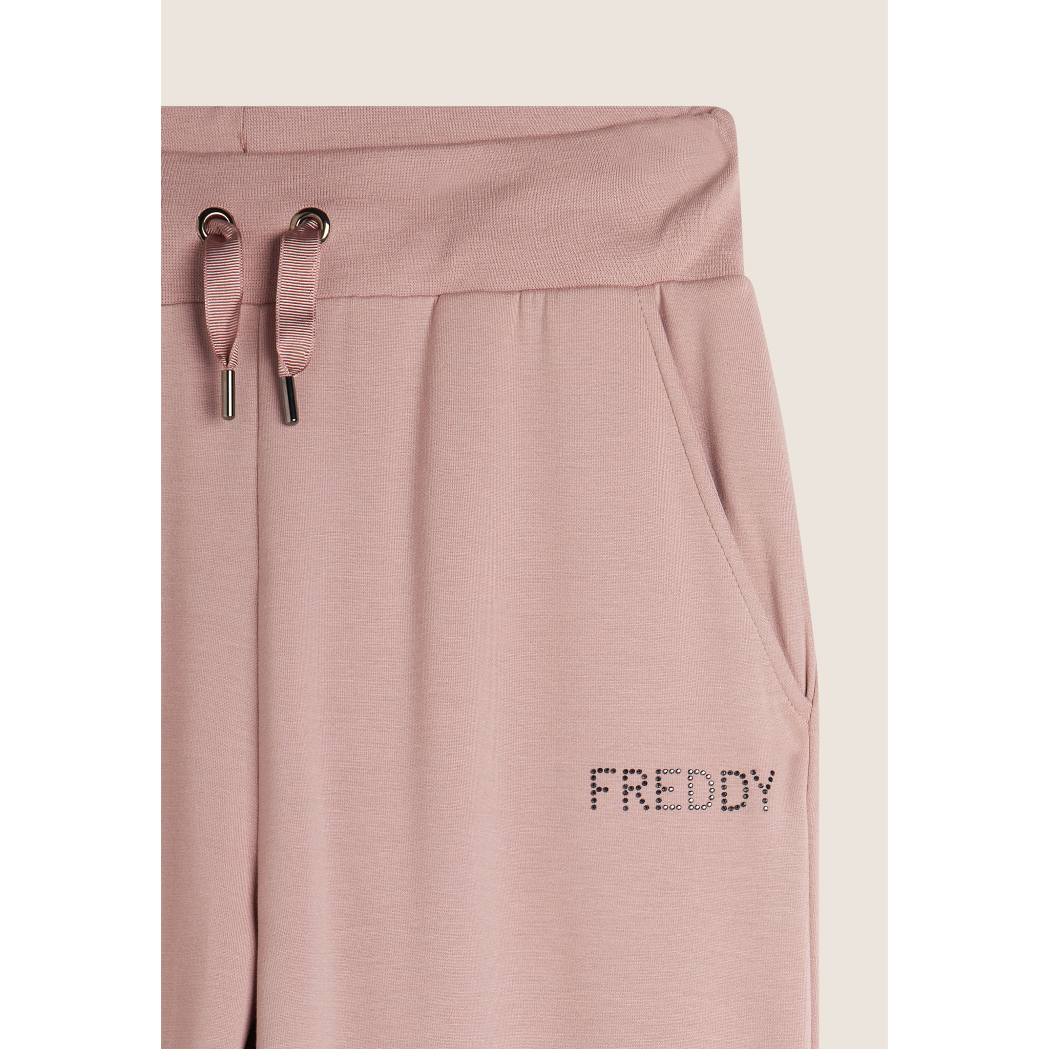 Pantalone Donna in Felpa Viscosa con Logo FREDDY in Strass