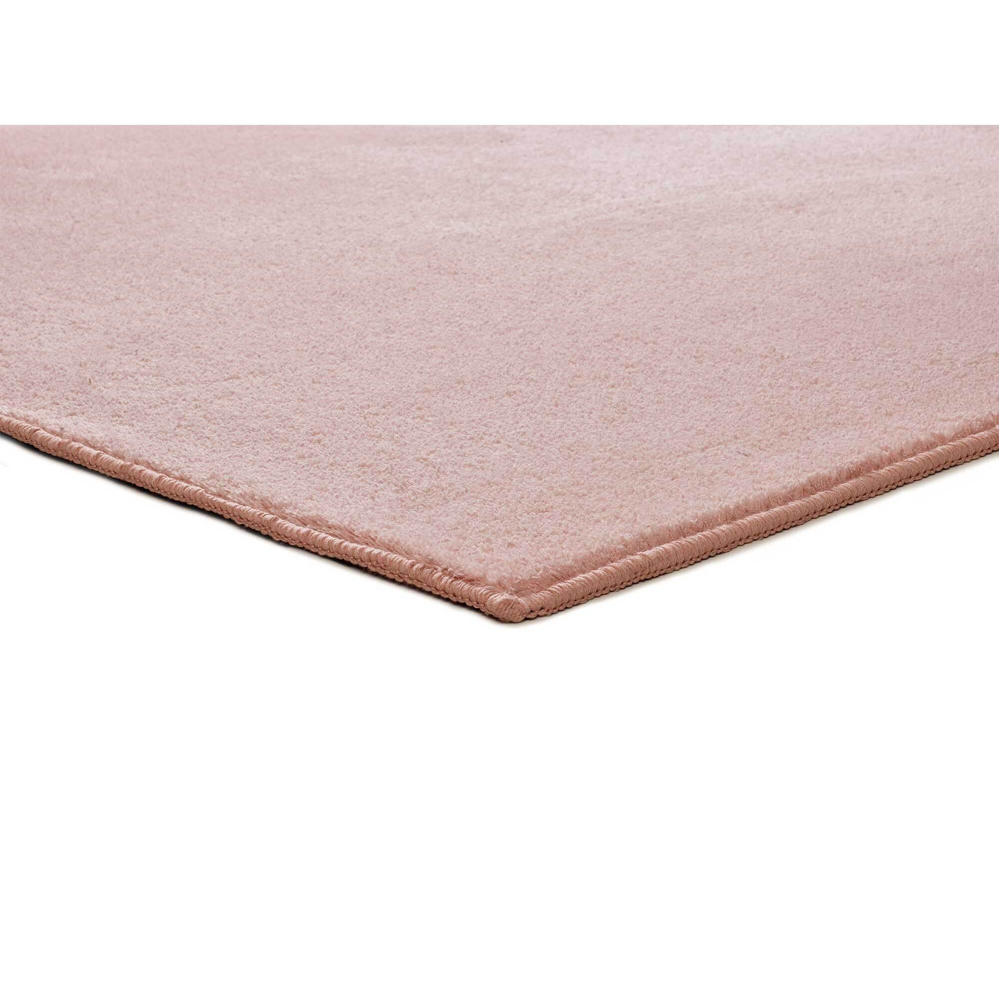 CORALINE Alfombra lisa lavable color rosa, varias medidas disponibles.