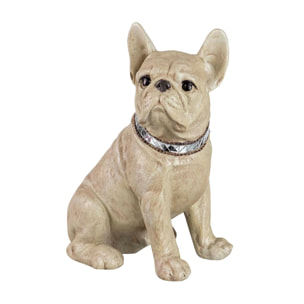 Figura Bulldog Frances Resina Beige 24x16x29 Cm