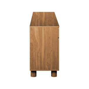 Buffet décor bois 3 tiroirs 3 portes 160cm AYANA