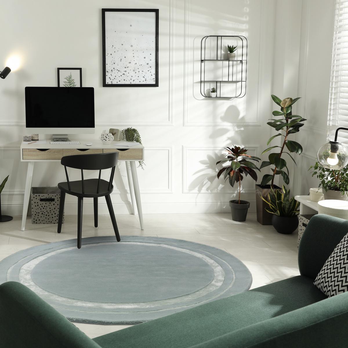 Tapis salon et chambre fait main en laine motif simple CHICDOUJ