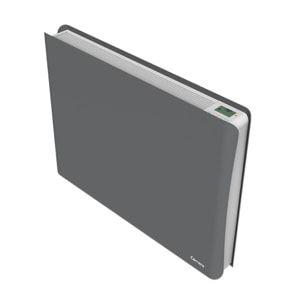 Radiateur inertie double coeur ceramique + film LCD 1500W gris & blanc