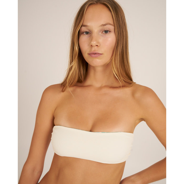 Top de bikini en forma bandeau reversible