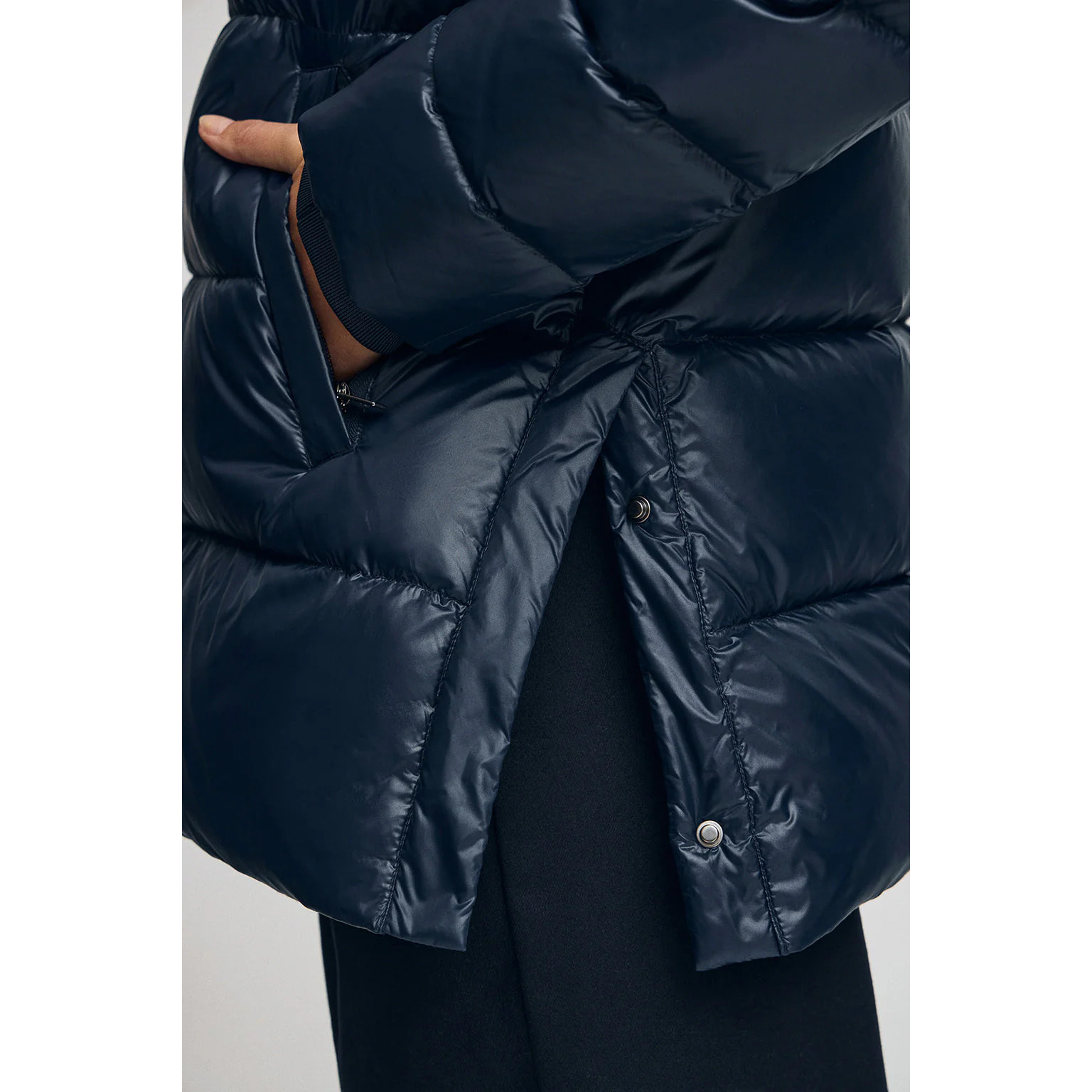 Chaqueta de plumas Ofelia azul marino con logo Polo Club