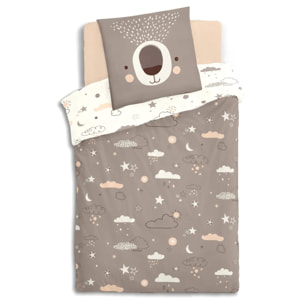 Parure de lit enfant "Ours" - coton 140x200 cm
