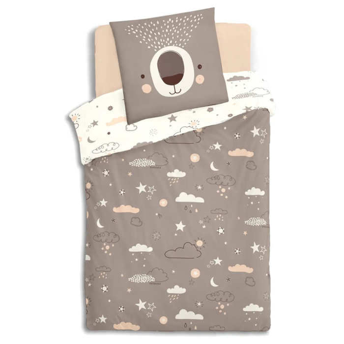 Parure de lit enfant "Ours" - coton 140x200 cm