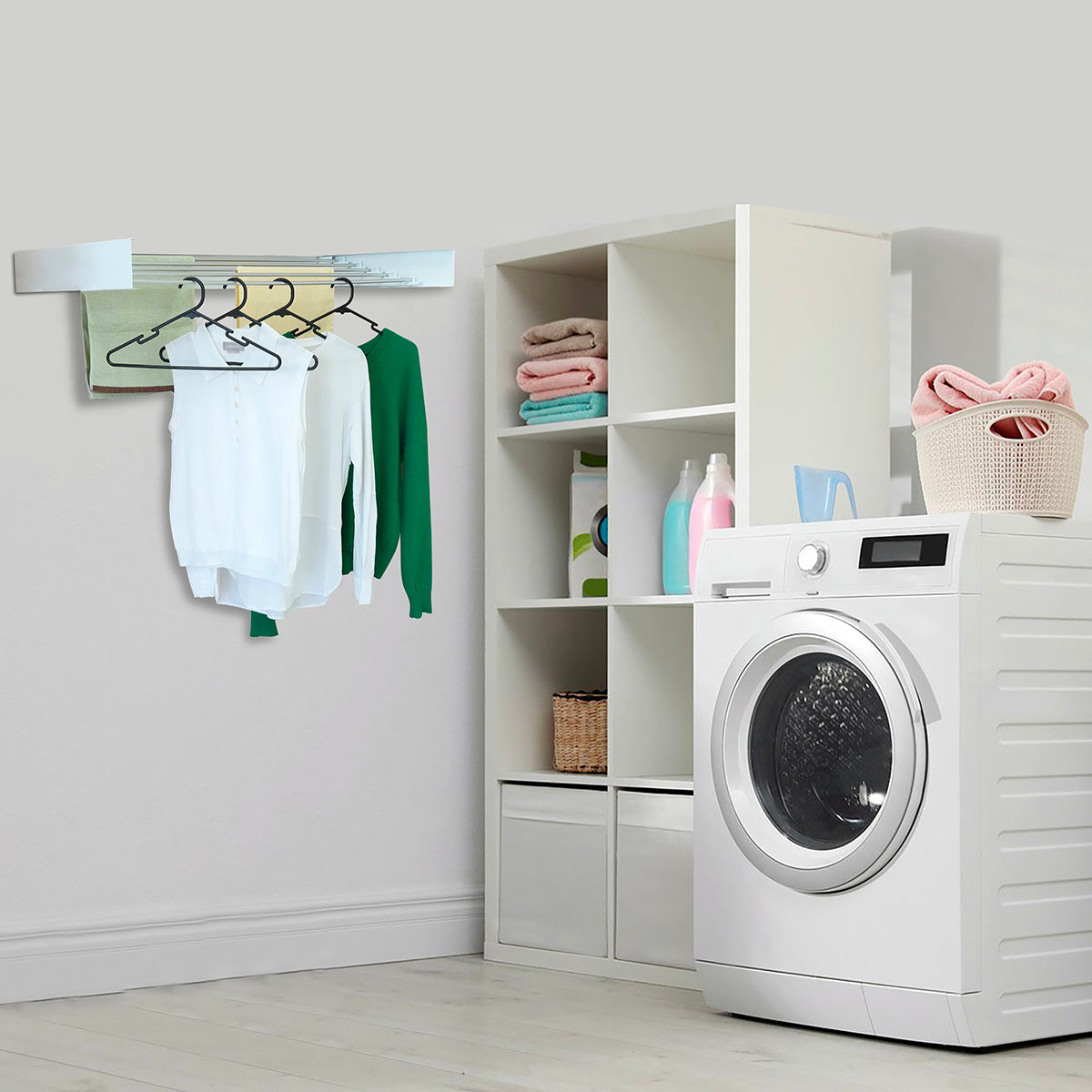 Séchoir à linge mural COBRA blanc 100cm