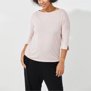 Maglia scollo barchetta in viscosa sostenibile vestibilità over