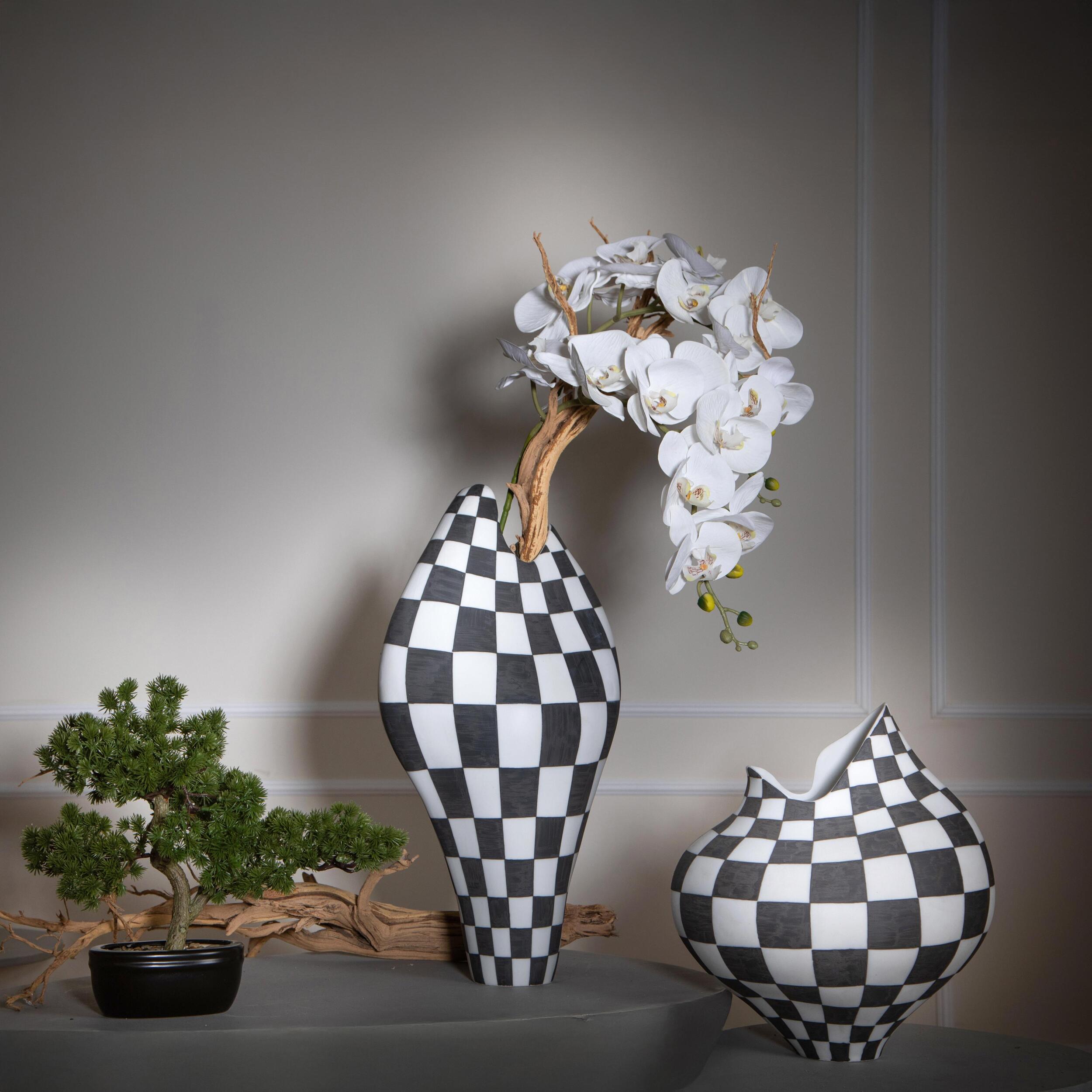 Vasi con scacchi - 28xH54,5x23cm - Pezzi 1 - Bianchi Dino SpA