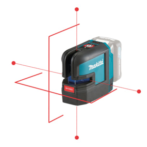 Láser de línea y cruz de 4 puntos MAKITA de 25 m 12 V CXT Li-Ion en bolsa - SK106DZ