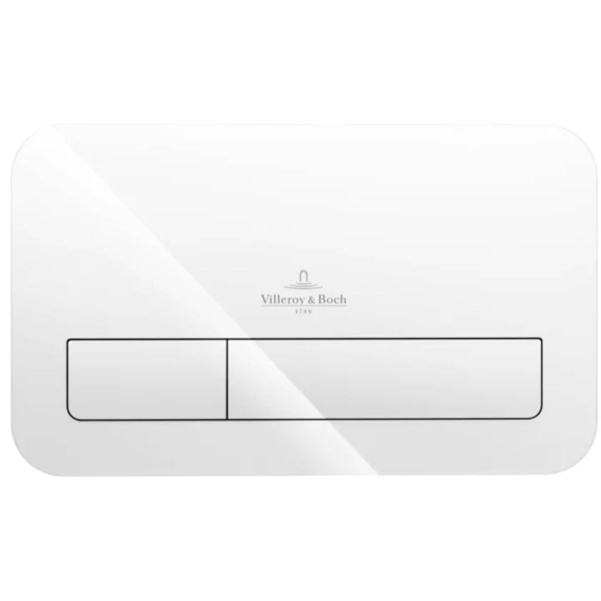 Plaque de déclenchement WC ViConnect 200G en verre Glossy White