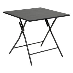 Table pliante 4 places noir
