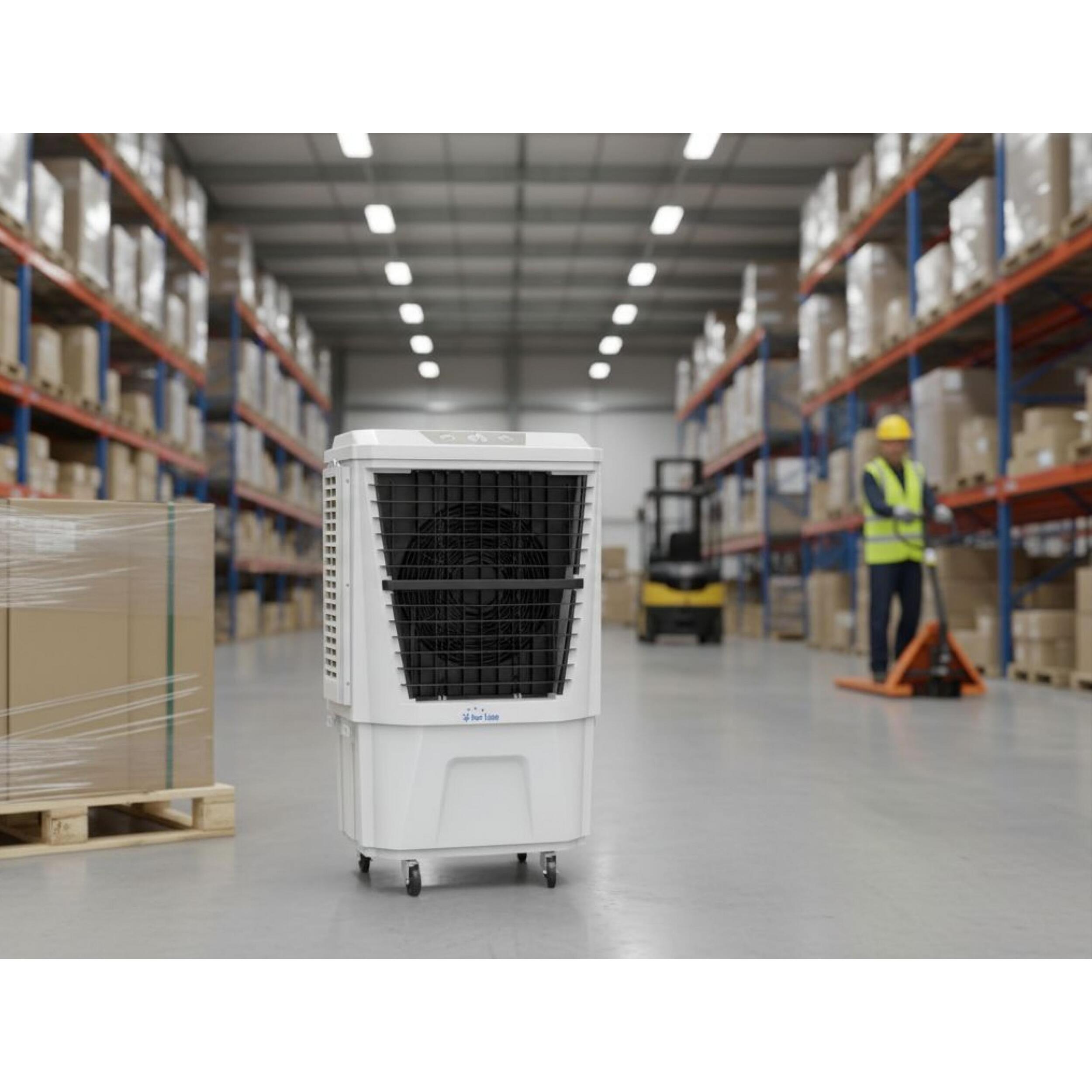 Rafraichisseur d'air par évaporation à débit élevé minuterie et 3 vitesses