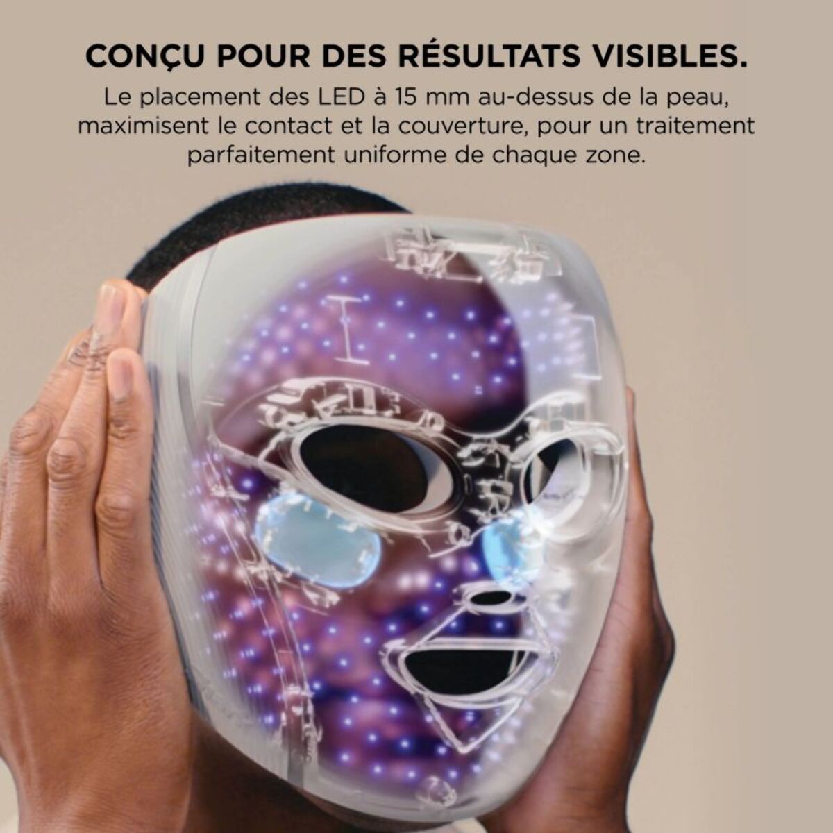 Masque LED SHARK CryoGlow avec rafraîchissement du contour des yeux Lilas