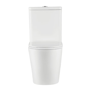 Pack Wc A5 + Manchon Connecteur | Toilette En Céramique | Manchon Extensible 150-470Mm | Wc Avec Abattant Frein De Chute | Double Chasse | Sortie Duale | Alday