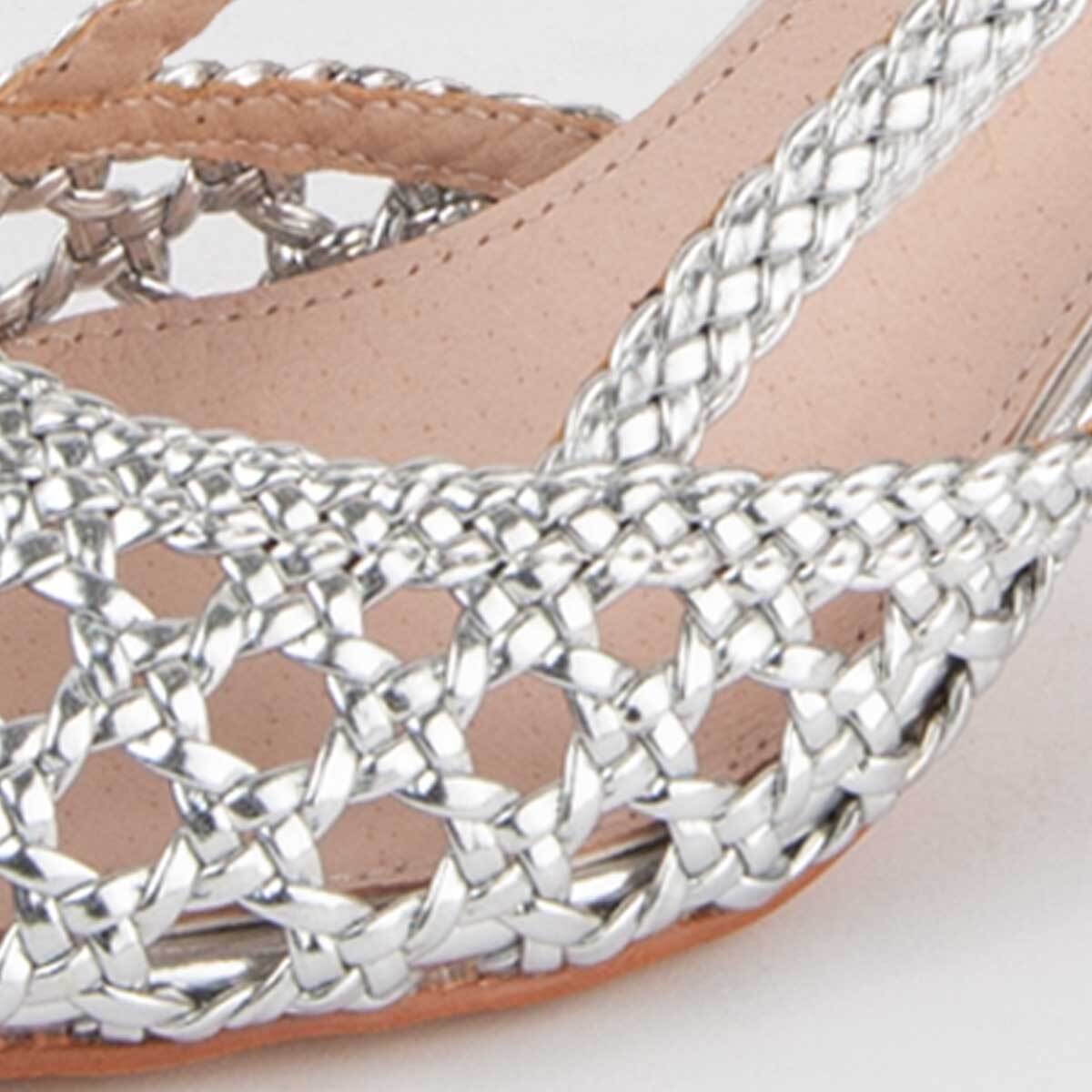 Zapato De Tacón - Plateado - Altura: 6 Cm