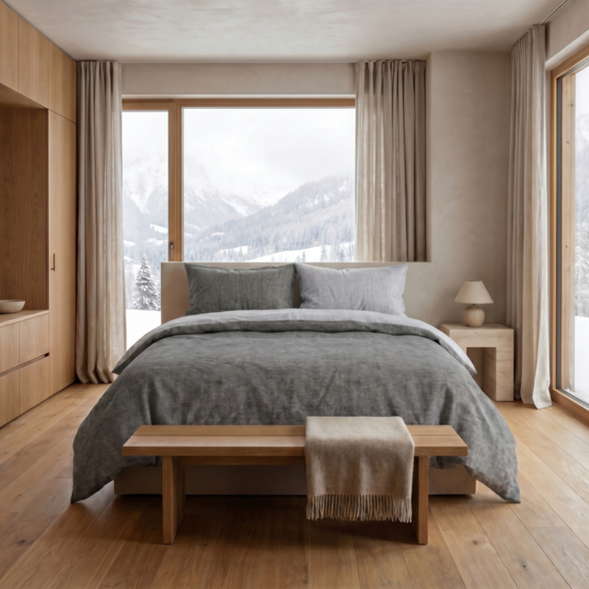 Parure copripiumino in flanella di cotone caldo e morbido, set sacco copripiumino con federa double face, tessuto tinto filo traspirante e resistente, ideale per inverno, comfort avvolgente, facile da lavare e durevole
