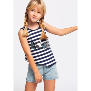 Maglietta da ragazza con sirena marinaia