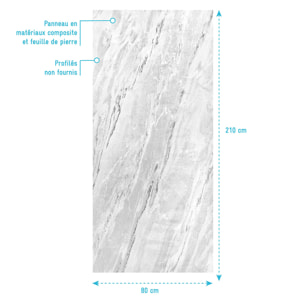 Panneau Mural Pierre Finition Artic Storm 80 x 210 cm - STONE'IT