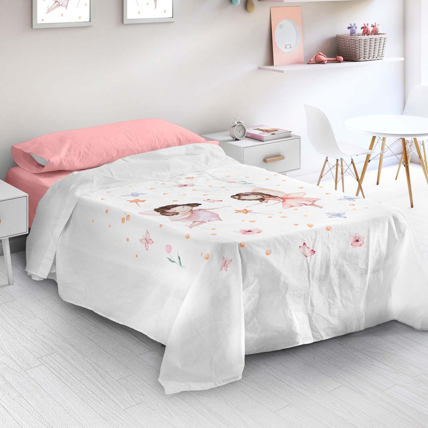 Naturals - Juego de Sábanas Estampadas - Incluye 1 Funda de Almohada + 1 Sábana Bajera - 100% Algodón - Vuala