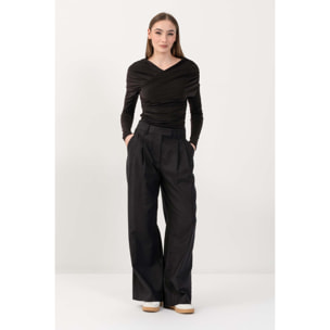 Kocca - Pantaloni ampi sartoriali con pinces Donna