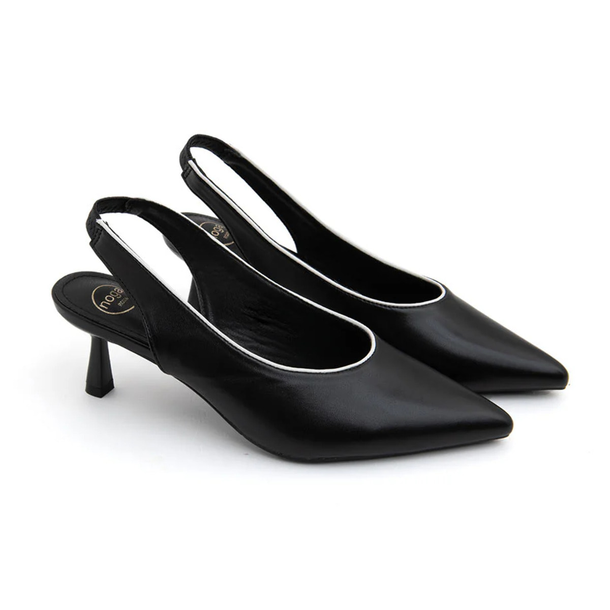 Slingback outline chic - NERO