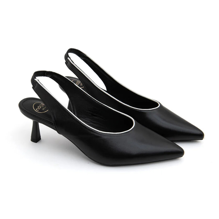Slingback outline chic - NERO