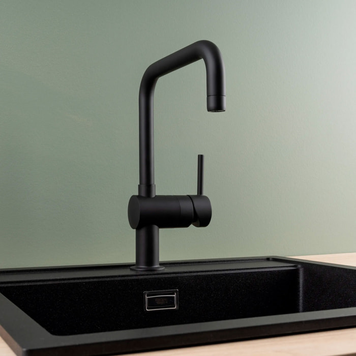 GROHE Mitigeur évier cuisine Minta bec U Phantom Black