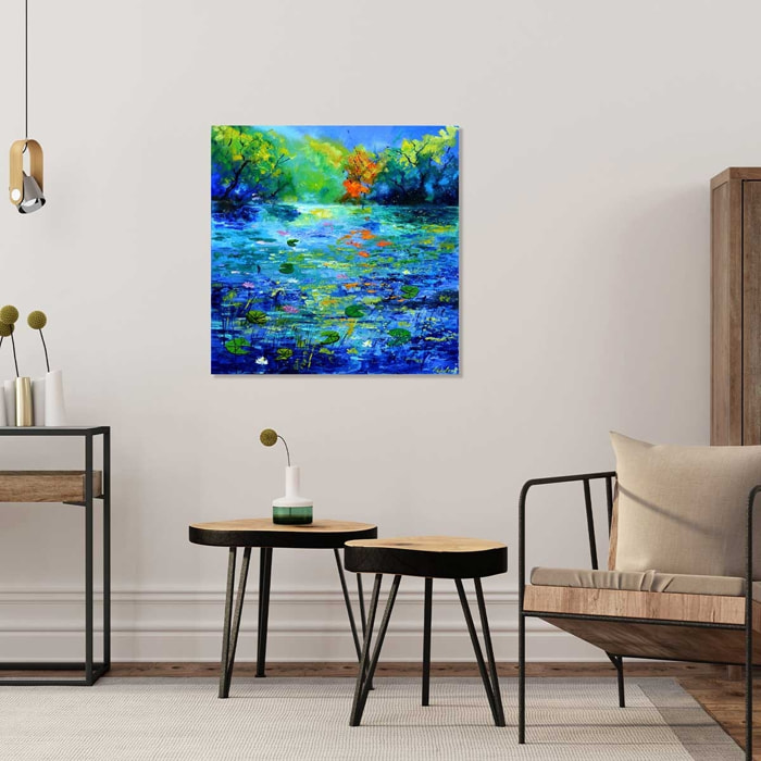 Tableau paysage nenuphars et nymphéas Toile imprimée