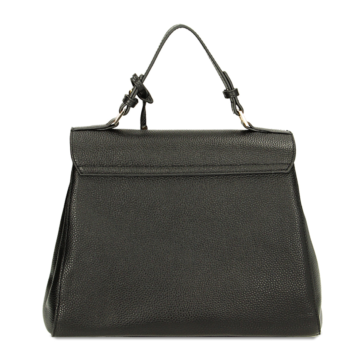 Borsa a mano in pelle nera