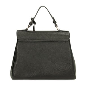 Borsa a mano in pelle nera