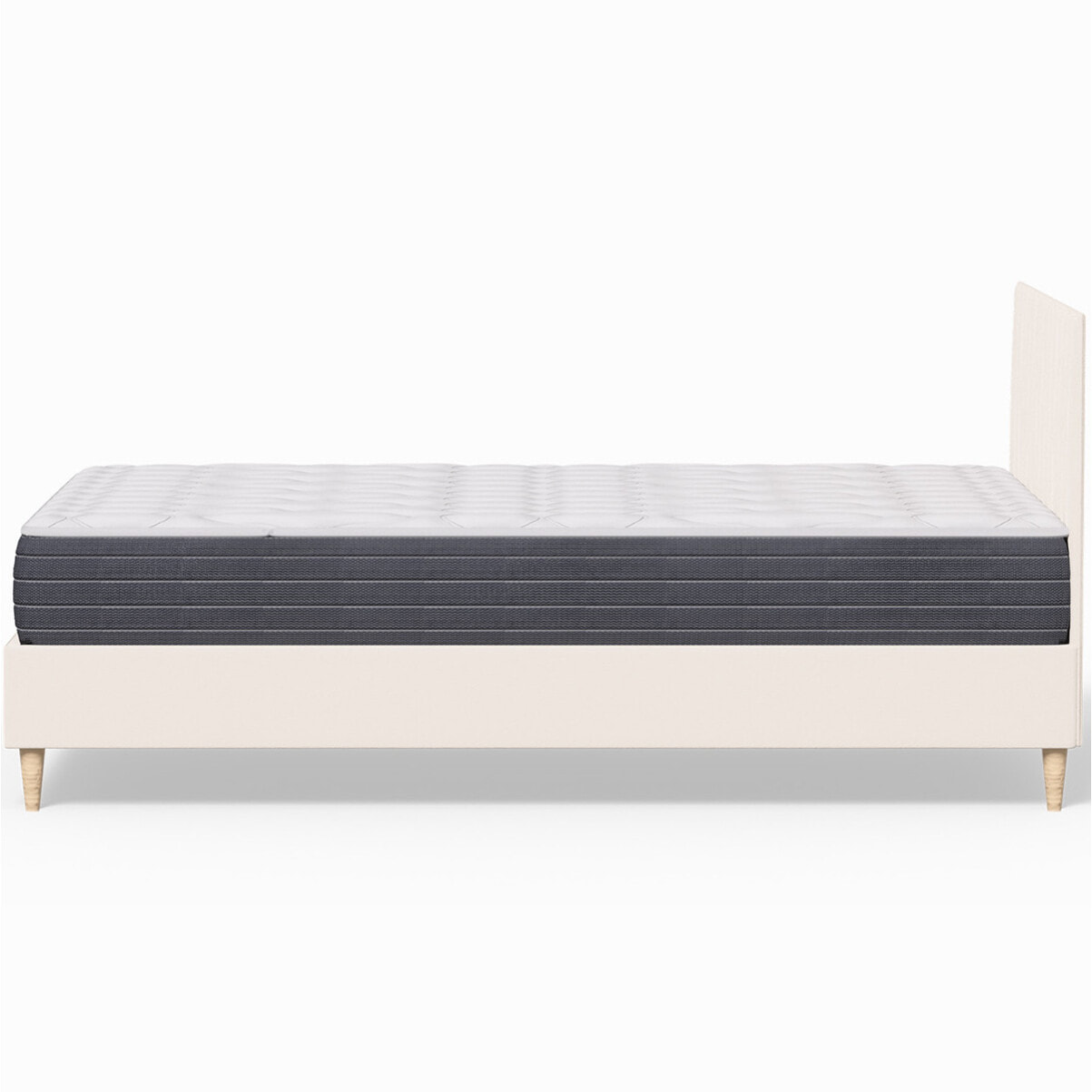 Pack lit en velours + Matelas mémoire de forme - ELIOT & MEMO HR