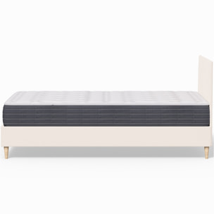 Pack lit en velours + Matelas mémoire de forme - ELIOT & MEMO HR