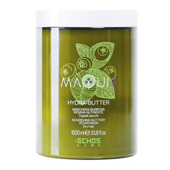 ECHOSLINE Maqui 3 Hydra Butter Maschera - Capelli Secchi e Trattati 1000ml